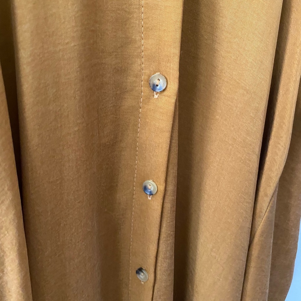 Zara Pleated Maxi Shirt Dress - Picture 4 of 12